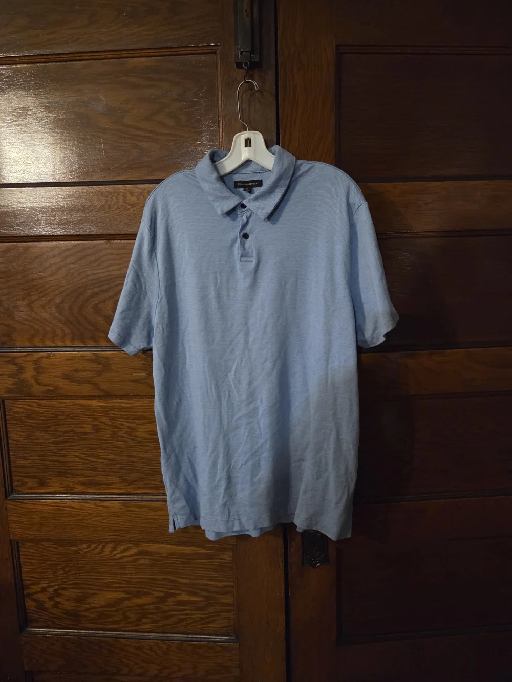 XL 100% Cotton Banana Republic Light Blue Polo Shirt